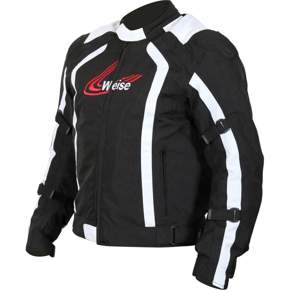 Weise Corsa Textile Jacket Black / White (Image 3) - ThrottleChimp