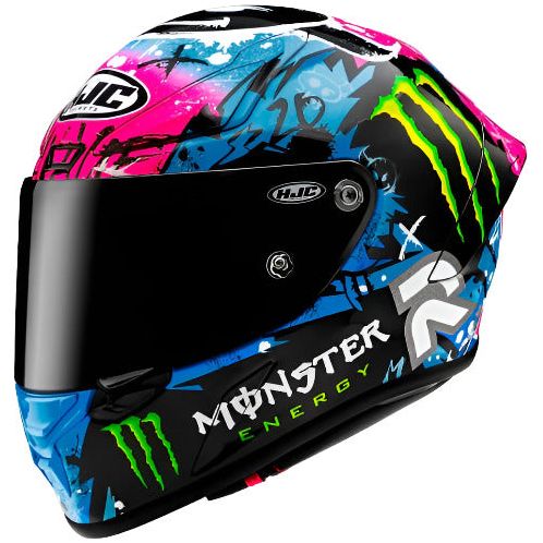 HJC RPHA 1 Quartararo Le Mans Special Full Face Helmet MC28 Black / Blue / Pink FREE 1 YEAR Returns, FREE UK Delivery | ThrottleChimp