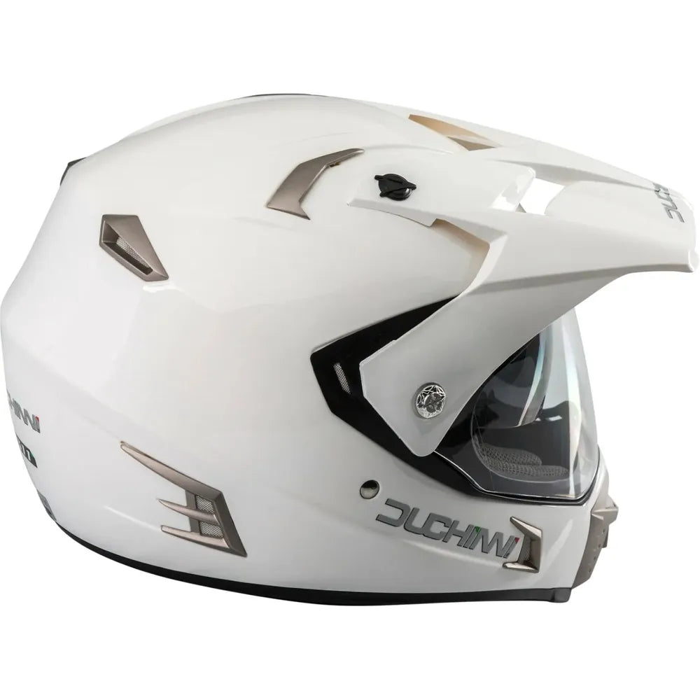 Duchinni D311 Dual Adventure Helmet White FREE 1 YEAR Returns, FREE UK Delivery | ThrottleChimp