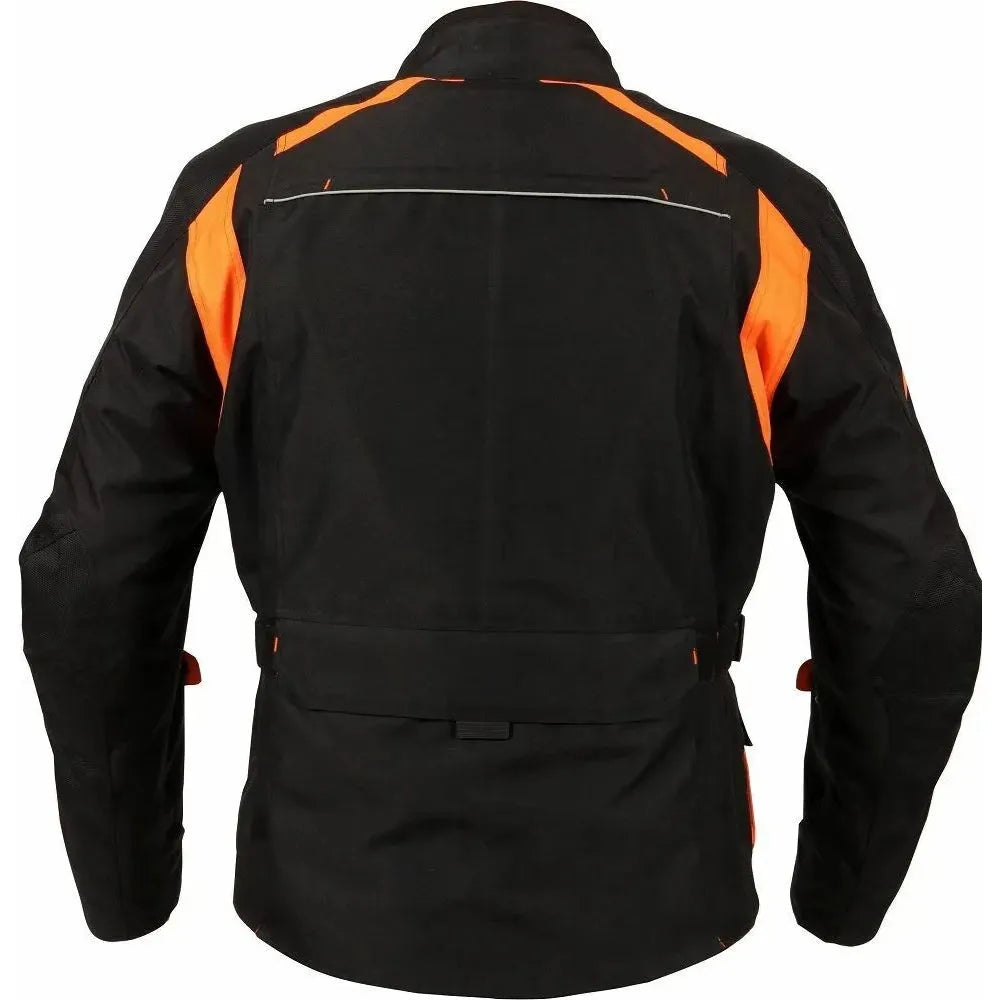 Weise Pioneer Textile Jacket Black / Orange (Image 2) - ThrottleChimp