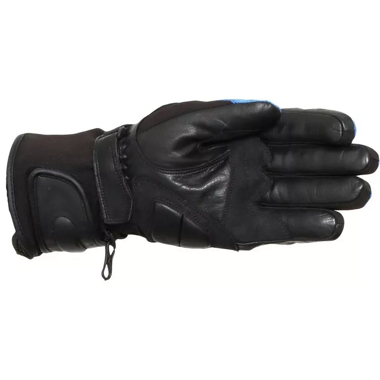 Duchinni Vienna Gloves Black / Blue (Image 2) - ThrottleChimp