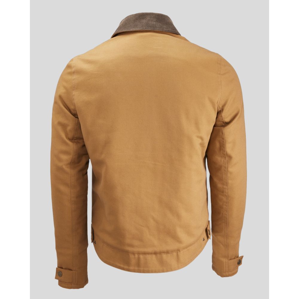 Rokker Canvas Textile Jacket Tobacco Brown (Image 2) - ThrottleChimp