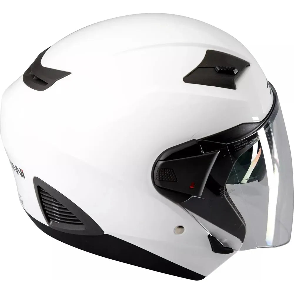 Duchinni D205 Open Face Helmet White (Image 2) - ThrottleChimp