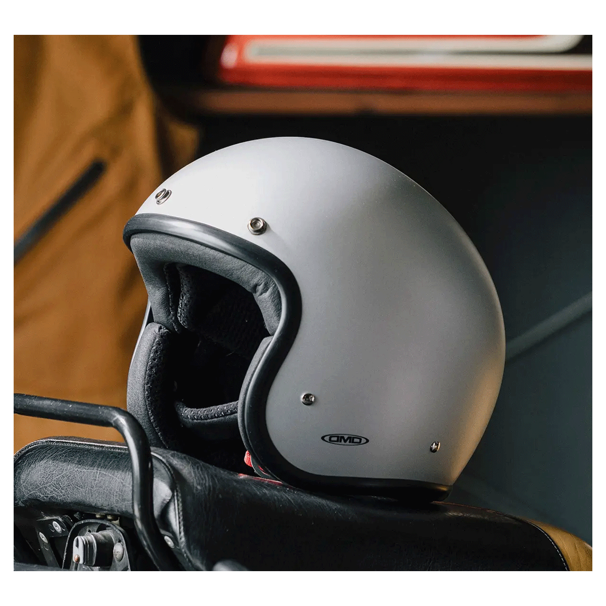 DMD Retro Jet Open Face Helmet Aluminium FREE UK Delivery, FREE 365 Day Returns | Moto Central