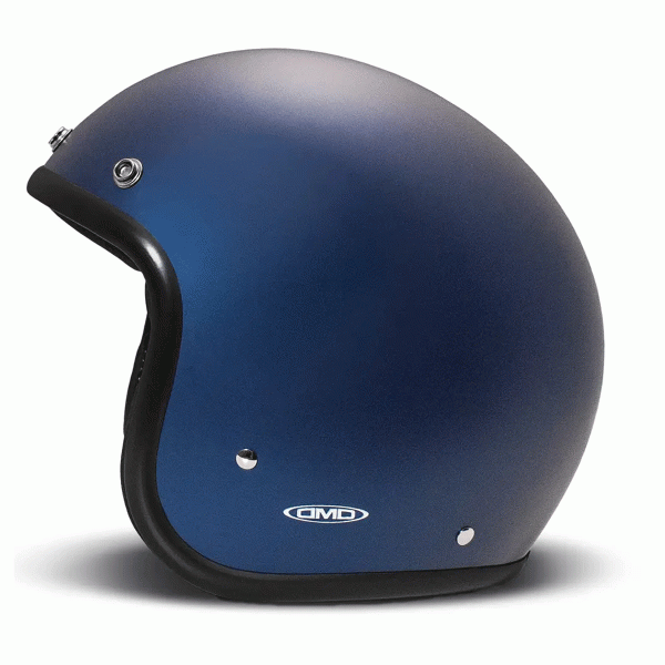 DMD Retro Jet Open Face Helmet Matt Deep Blue FREE UK Delivery, FREE 365 Day Returns | Moto Central