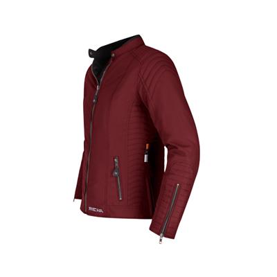 Richa Lausanne Ladies Textile Jacket Burgundy (Image 2) - ThrottleChimp