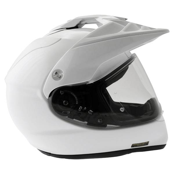 Shoei Hornet ADV Plain Full Face Helmet White (Image 2) - ThrottleChimp