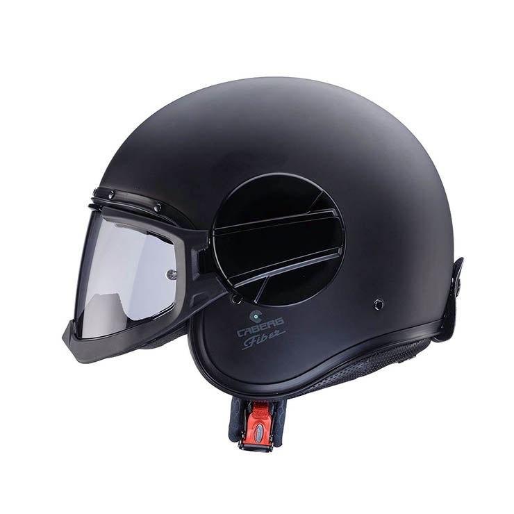 Caberg Jet Ghost X Plain Open Face Helmet Matt Black (Image 4) - ThrottleChimp