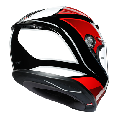 AGV K6 Hyphen Full Face Helmet Black / Red / White (Image 3) - ThrottleChimp