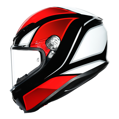AGV K6 Hyphen Full Face Helmet Black / Red / White (Image 5) - ThrottleChimp