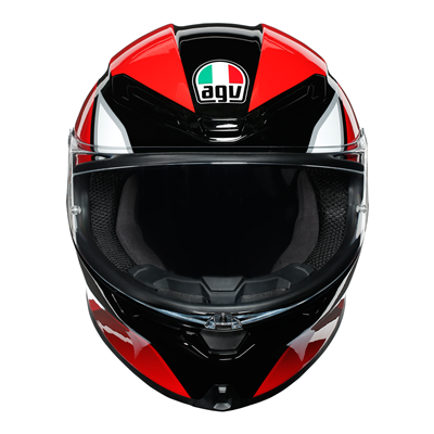 AGV K6 Hyphen Full Face Helmet Black / Red / White (Image 6) - ThrottleChimp