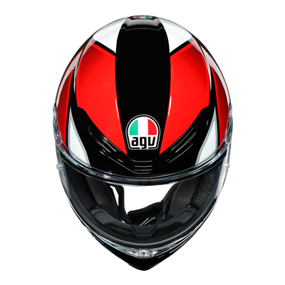 AGV K6 Hyphen Full Face Helmet Black / Red / White (Image 7) - ThrottleChimp
