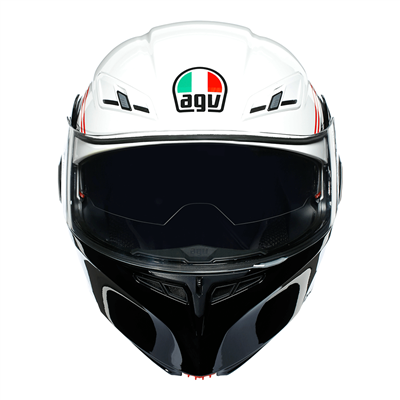 AGV Compact-ST Detroit Flip-Up Helmet White / Black (Image 8) - ThrottleChimp