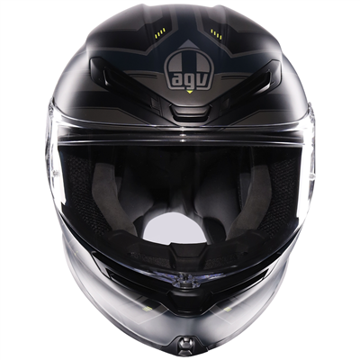 AGV K6-S Enhance Full Face Helmet Matt Grey / Fluo Yellow (Image 2) - ThrottleChimp