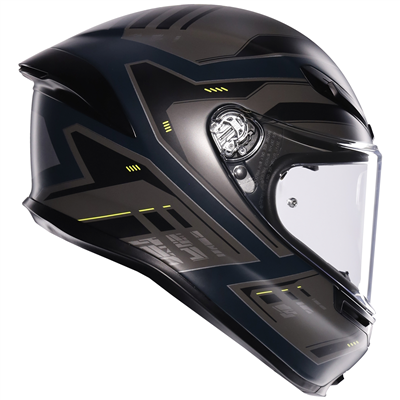 AGV K6-S Enhance Full Face Helmet Matt Grey / Fluo Yellow (Image 3) - ThrottleChimp