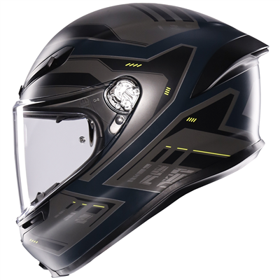 AGV K6-S Enhance Full Face Helmet Matt Grey / Fluo Yellow (Image 4) - ThrottleChimp