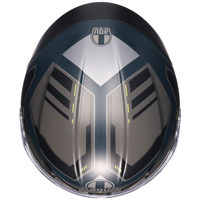 AGV K6-S Enhance Full Face Helmet Matt Grey / Fluo Yellow (Image 7) - ThrottleChimp