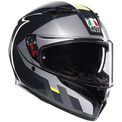 AGV K3 ECE 22.06 Shade Full Face Helmet Grey / Fluo Yellow - ThrottleChimp