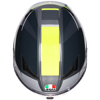 AGV K3 ECE 22.06 Shade Full Face Helmet Grey / Fluo Yellow (Image 7) - ThrottleChimp