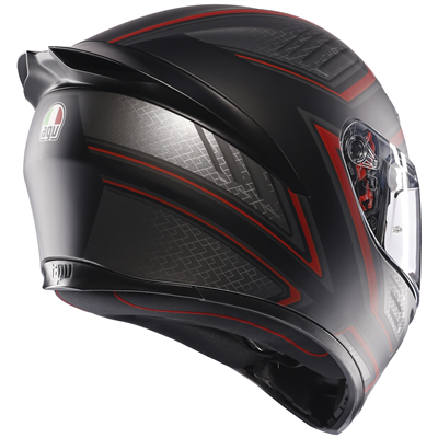 AGV K1-S Sling Full Face Helmet Black / Red (Image 6) - ThrottleChimp