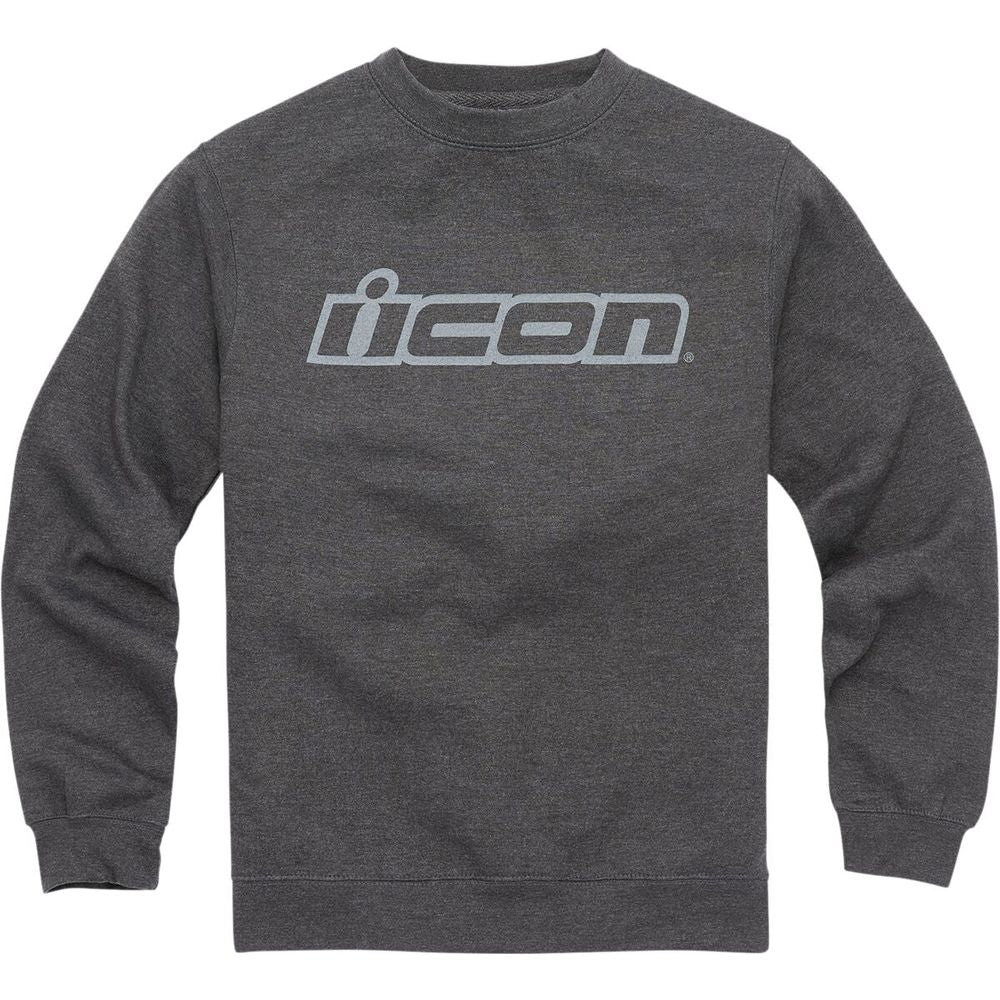 Icon Slant Crewneck Sweatshirt Charcoal FREE 1 YEAR Returns, FREE UK Delivery | ThrottleChimp