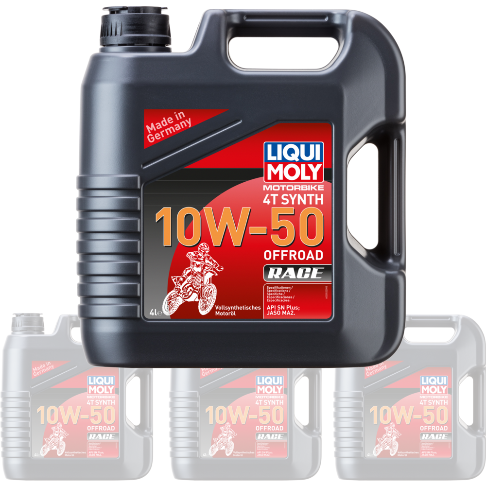 Liqui Moly 4 Stroke Fully Synthetic Offroad Race 10W-50 Oil - Box Of 4 - ThrottleChimp