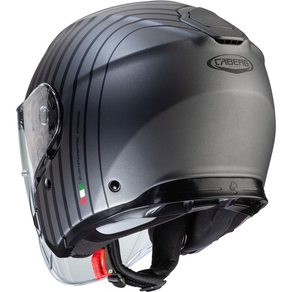 Caberg Flyon Bakari Open Face Helmet Matt Gun / Black (Image 4) - ThrottleChimp