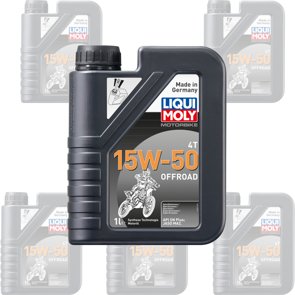 Liqui Moly 4 Stroke Semi Synthetic Offroad Race 15W-50 Oil - Box of 6 - ThrottleChimp