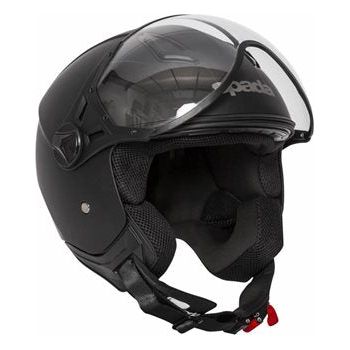 Spada Hellion Open Face Helmet Matt Black FREE 1 YEAR Returns, FREE UK Delivery | ThrottleChimp