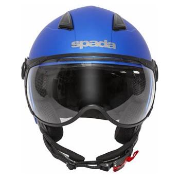 Spada Hellion Open Face Helmet Matt Bright Blue (Image 3) - ThrottleChimp