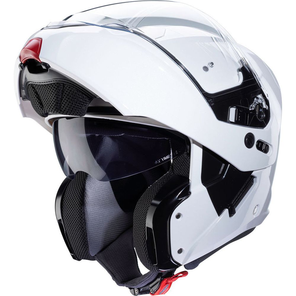 Caberg Horus Plain Flip-Up Helmet White (Image 2) - ThrottleChimp