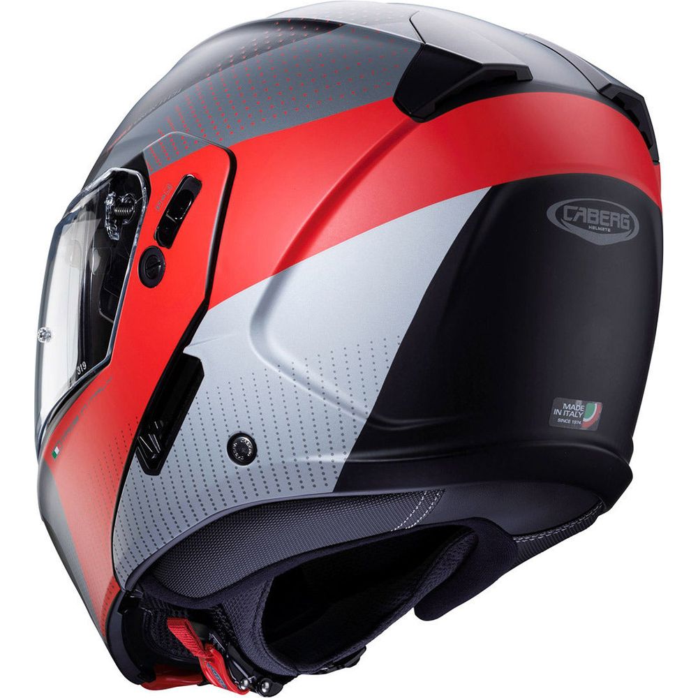 Caberg Horus Scout Flip-Up Helmet Matt Black / Red (Image 4) - ThrottleChimp