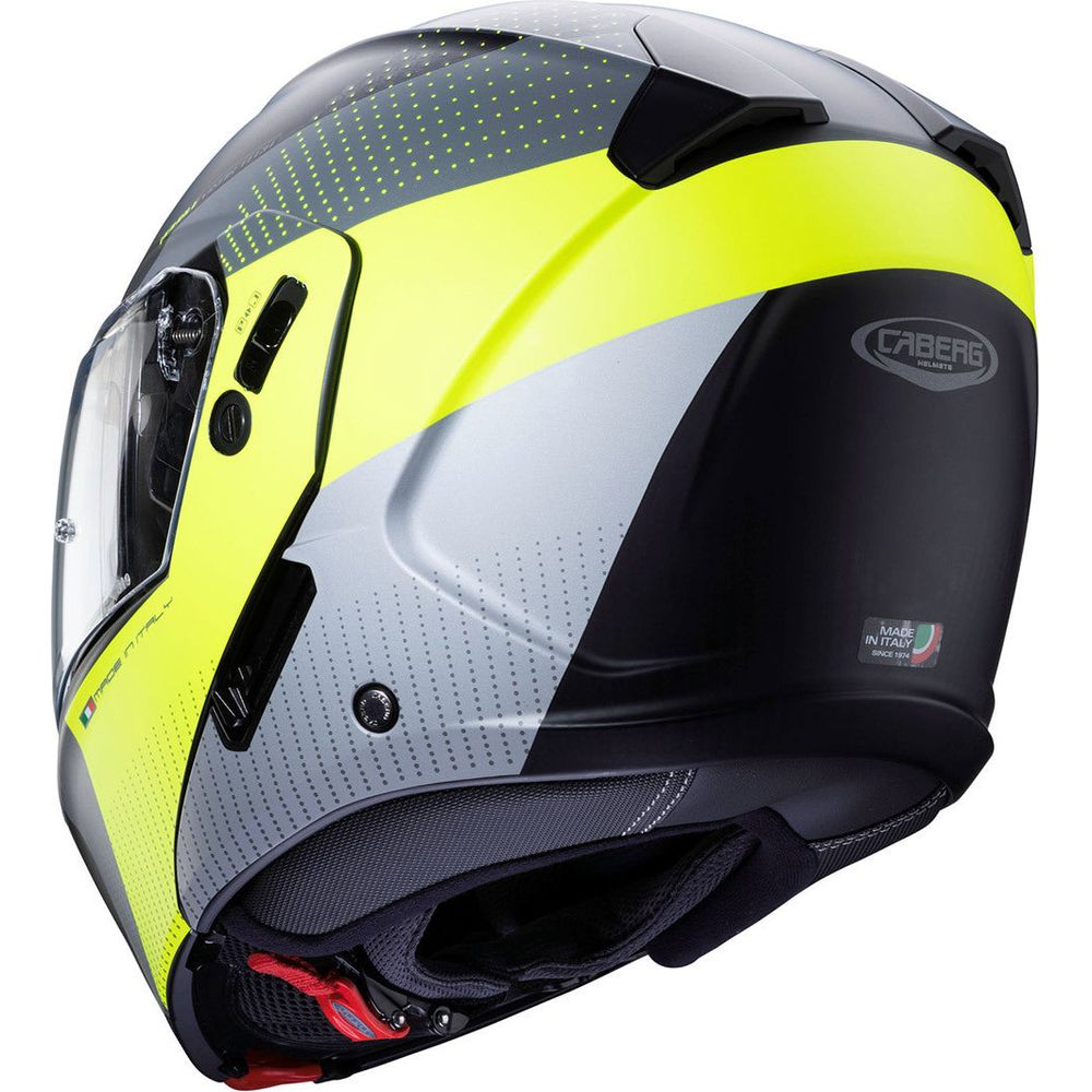 Caberg Horus Scout Flip-Up Helmet Matt Black / Yellow (Image 4) - ThrottleChimp