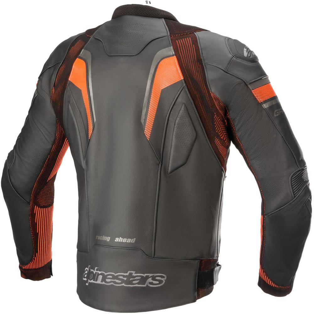 Alpinestars GP Plus R V3 Rideknit Leather Jacket Black / Red / Fluo (Image 2) - ThrottleChimp