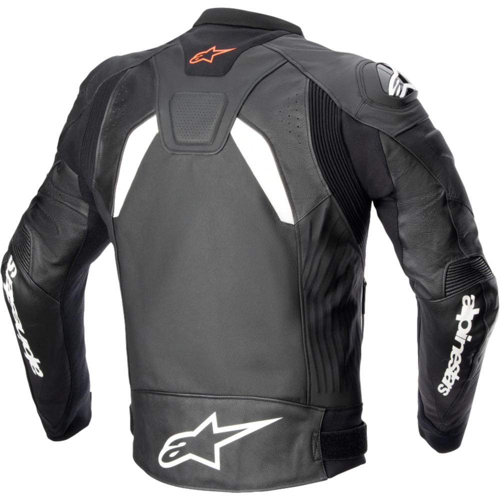 Alpinestars GP Plus V4 Leather Jacket Black / White FREE 1 YEAR Returns, FREE UK Delivery | ThrottleChimp