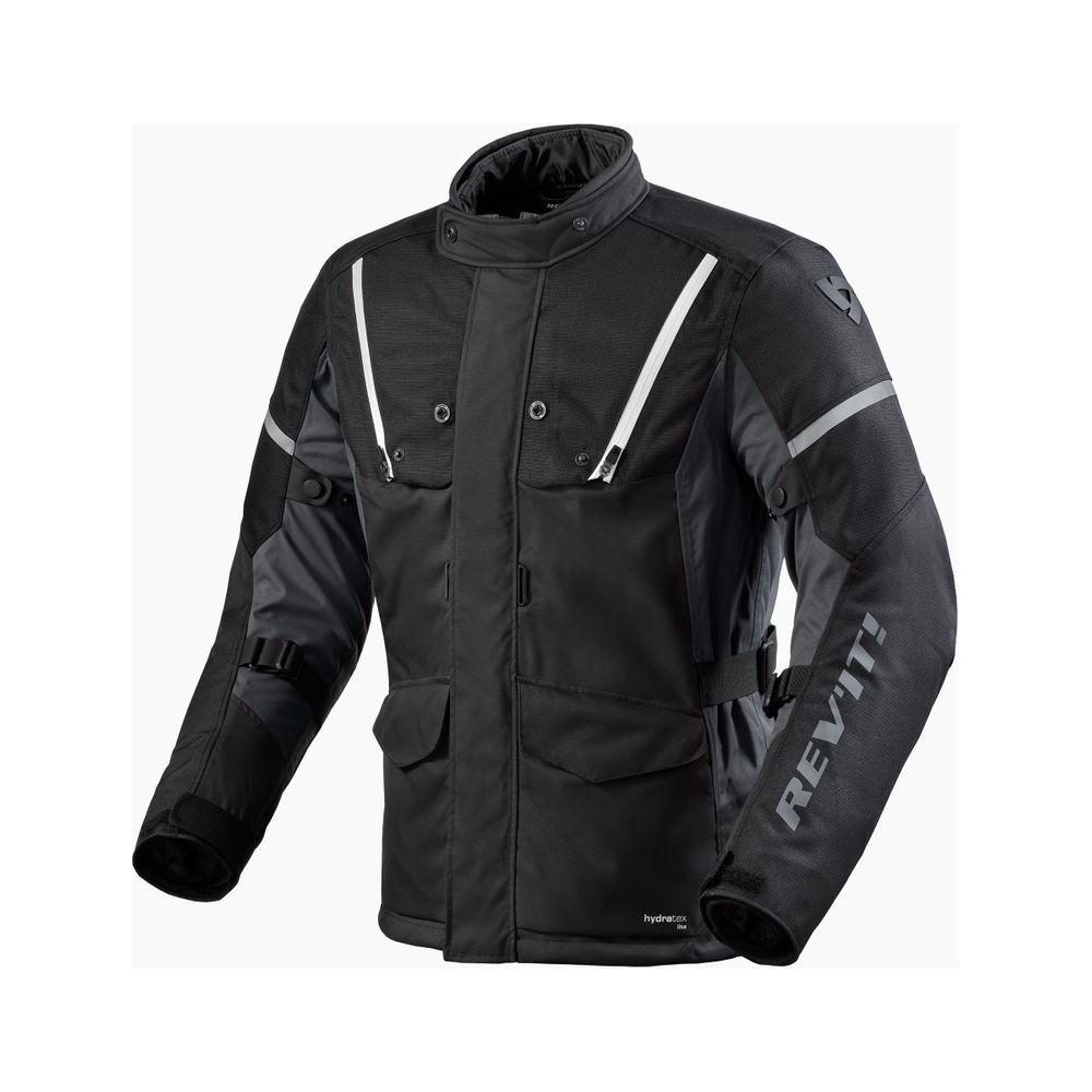 Rev'it! Horizon 3 H2O Textile Jacket Black / White FREE 1 YEAR Returns, FREE UK Delivery | ThrottleChimp