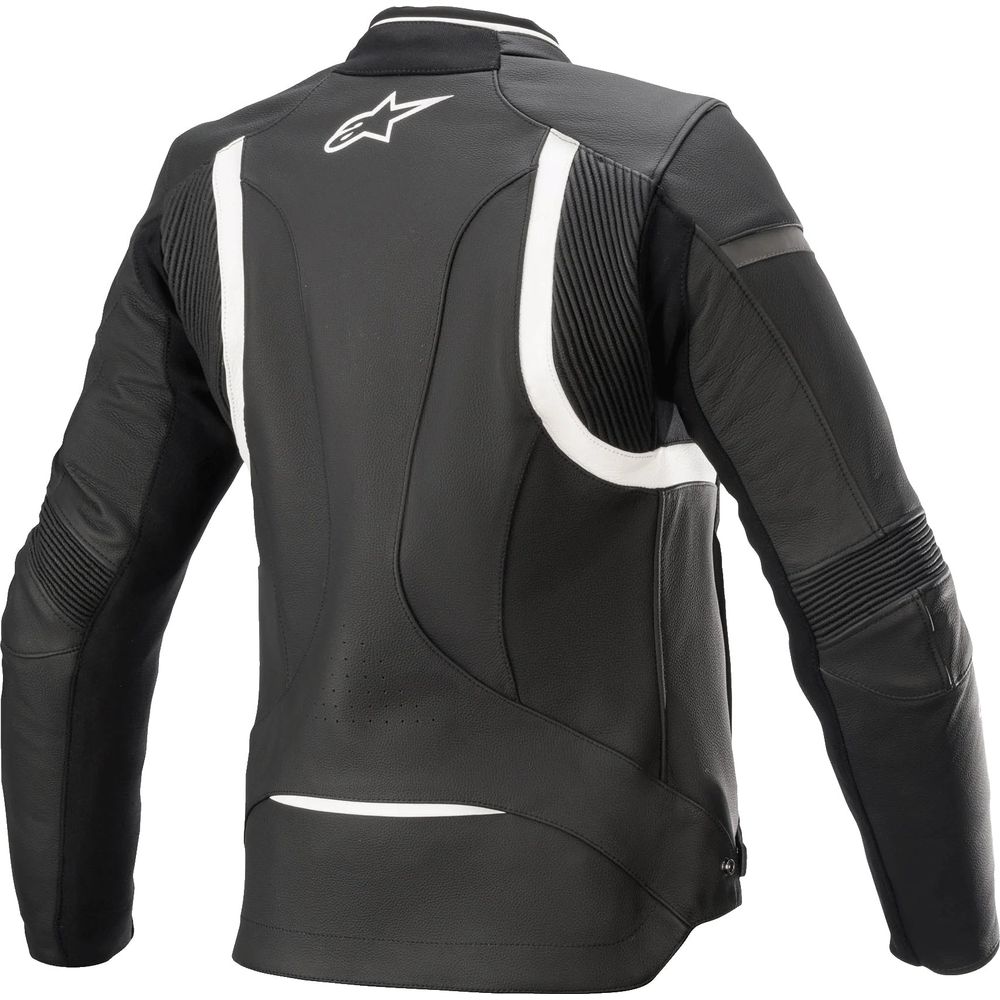 Alpinestars Stella Kira V2 Ladies Leather Jacket Black / White (Image 2) - ThrottleChimp