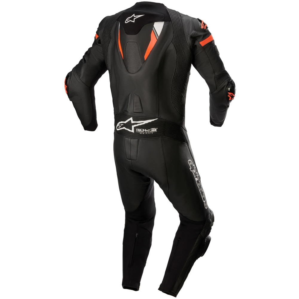 Alpinestars Missile V2 Ignition One Piece Leather Suit Black / Fluo Red FREE 1 YEAR Returns, FREE UK Delivery | ThrottleChimp