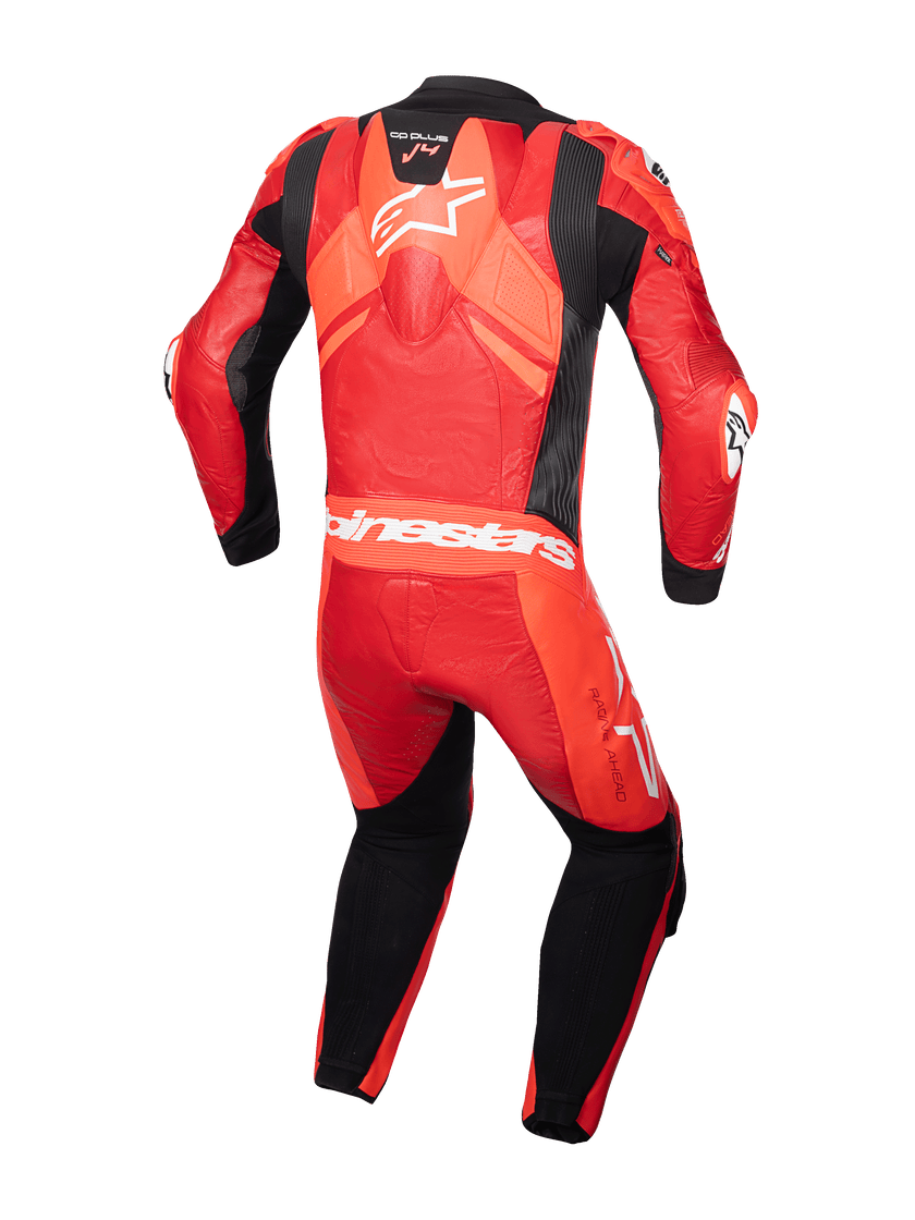 Alpinestars GP Plus V4 Sprint 1 Piece Leather Suit Fluo Red / Mid Red / White FREE 1 YEAR Returns, FREE UK Delivery | ThrottleChimp