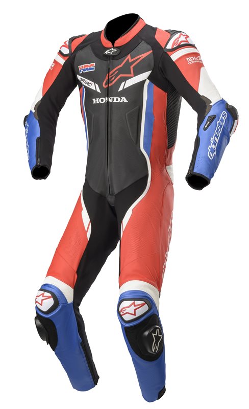 Alpinestars Honda GP Pro V2 One Piece Suit Tech-Air Compatible Black / Red / Blue FREE 1 YEAR Returns, FREE UK Delivery | ThrottleChimp