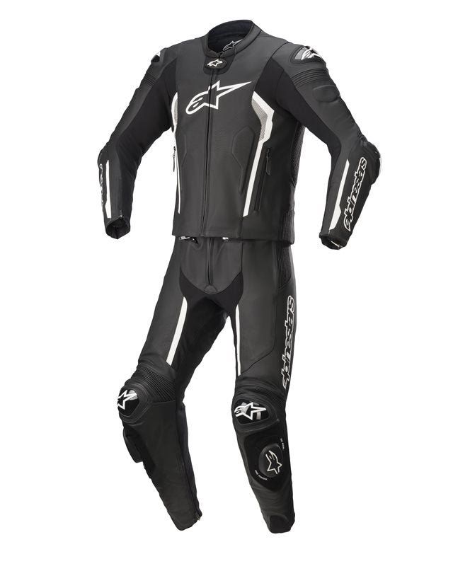 Alpinestars Missile V2 Two Piece Leather Suit Black / White FREE 1 YEAR Returns, FREE UK Delivery | ThrottleChimp