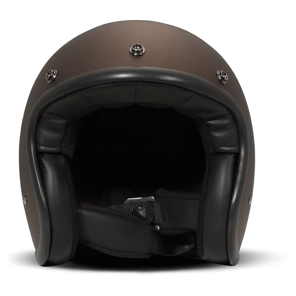 DMD Retro Jet Open Face Helmet Caffe FREE UK Delivery, FREE 365 Day Returns | Moto Central