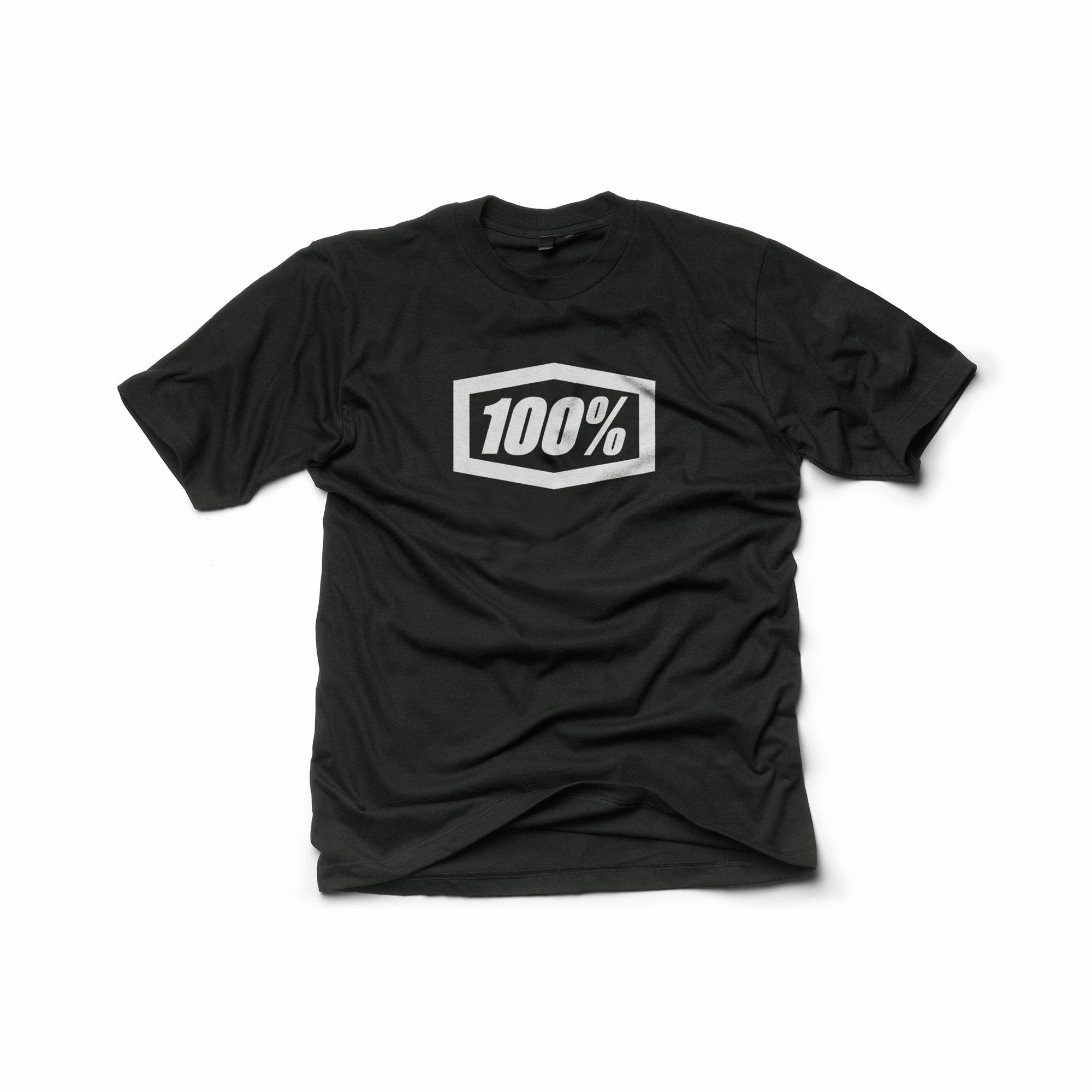 100% Essential T-Shirt Black FREE 1 YEAR Returns, FREE UK Delivery | ThrottleChimp