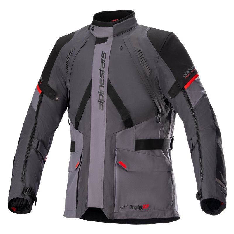 Alpinestars Monteira Drystar XF Jacket Dark Grey / Tar Grey / Bright Red FREE 1 YEAR Returns, FREE UK Delivery | ThrottleChimp