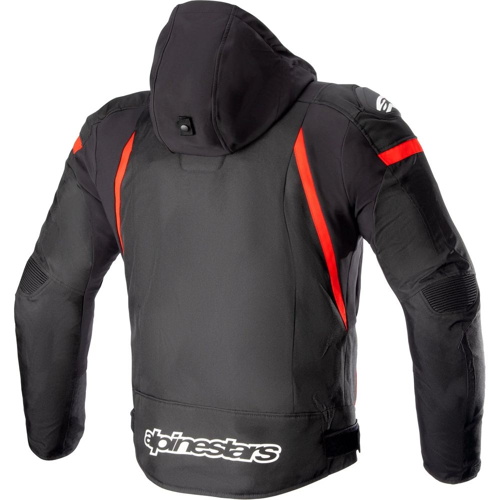 Alpinestars Zaca Waterproof Jacket Black / Bright Red / White FREE 1 YEAR Returns, FREE UK Delivery | ThrottleChimp