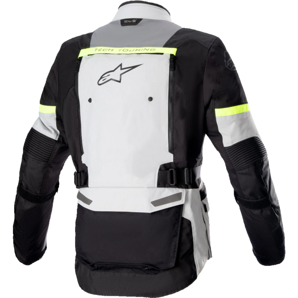 Alpinestars Bogota Pro Drystar Jacket Ice Grey / Dark Grey / Fluo Yellow (Image 2) - ThrottleChimp