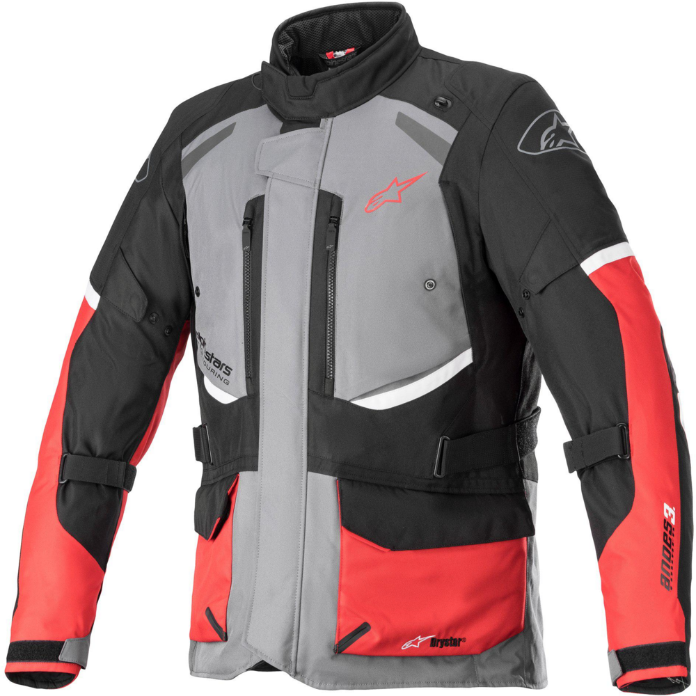 Alpinestars Andes V3 Drystar Jacket Dark Grey / Black / Bright Red - ThrottleChimp