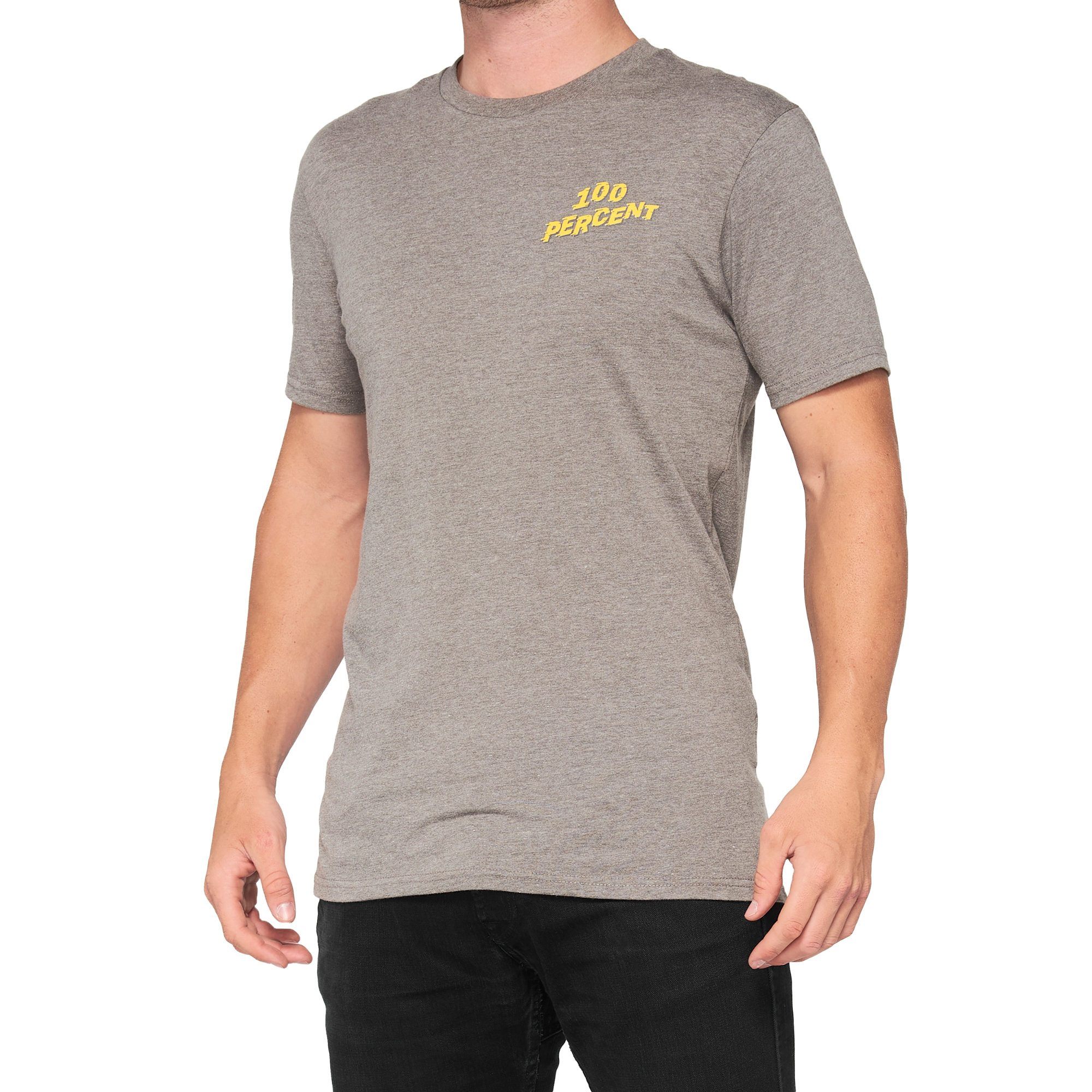 100% Dakota T-Shirt Heather Grey FREE 1 YEAR Returns, FREE UK Delivery | ThrottleChimp