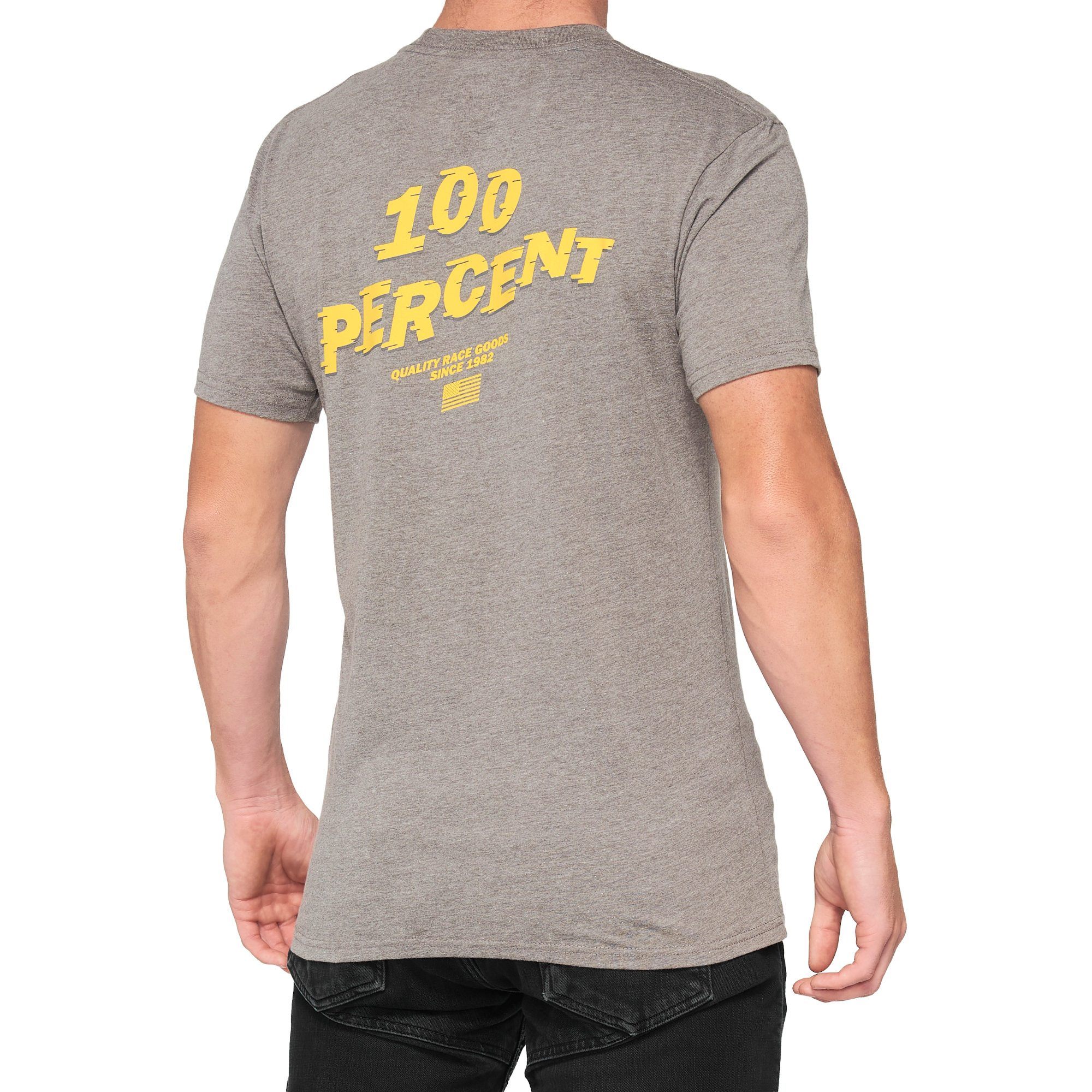 100% Dakota T-Shirt Heather Grey FREE 1 YEAR Returns, FREE UK Delivery | ThrottleChimp