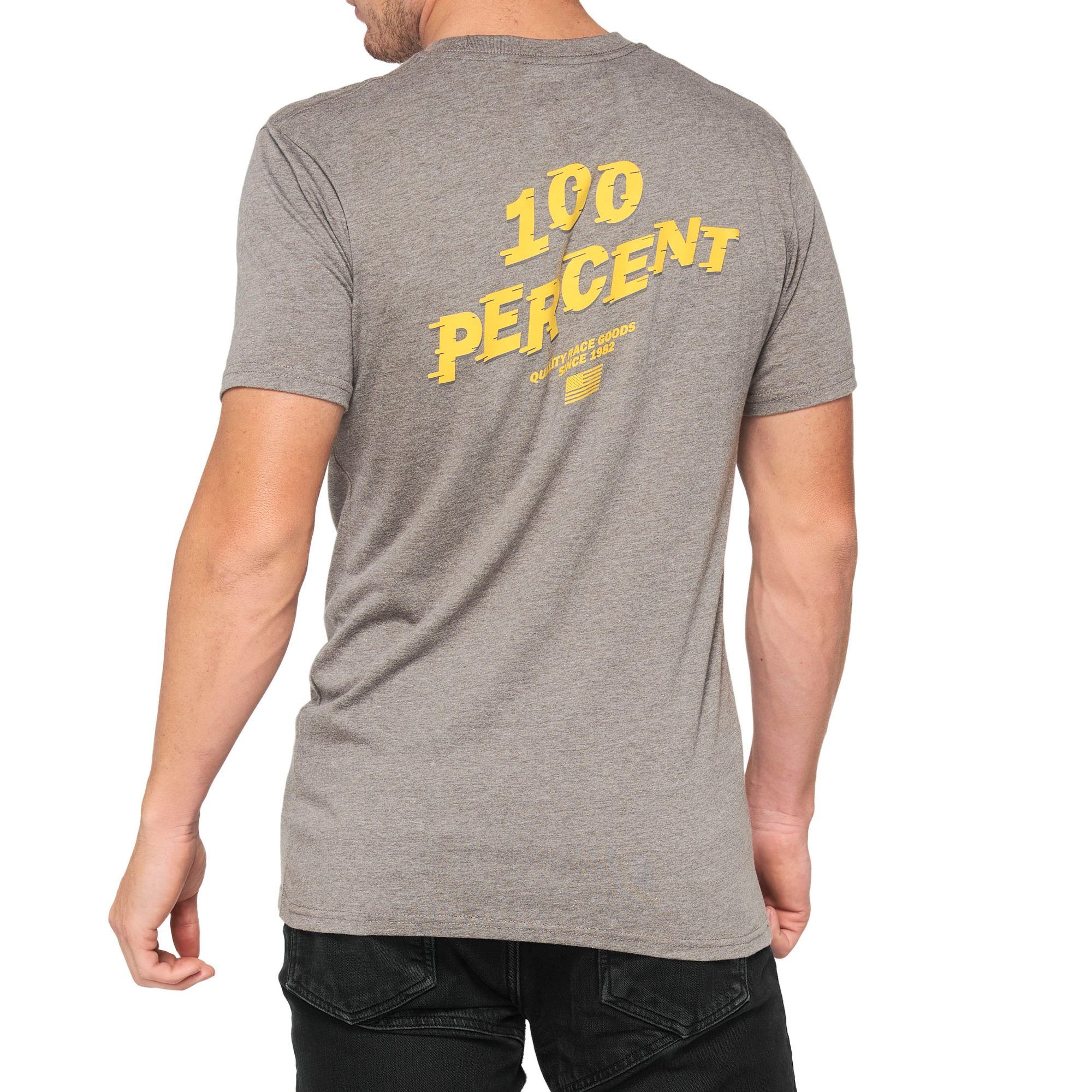 100% Dakota T-Shirt Heather Grey FREE 1 YEAR Returns, FREE UK Delivery | ThrottleChimp